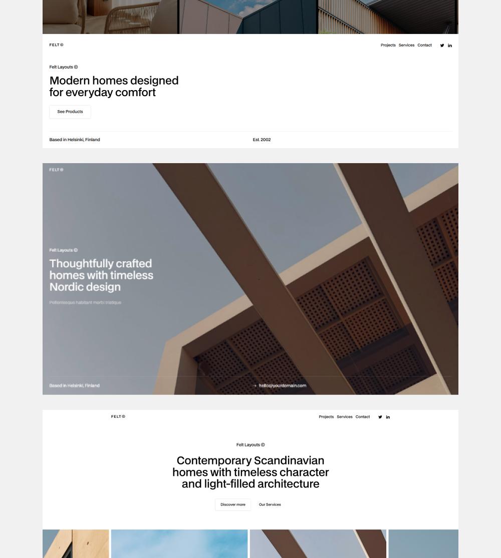 Felt Layouts