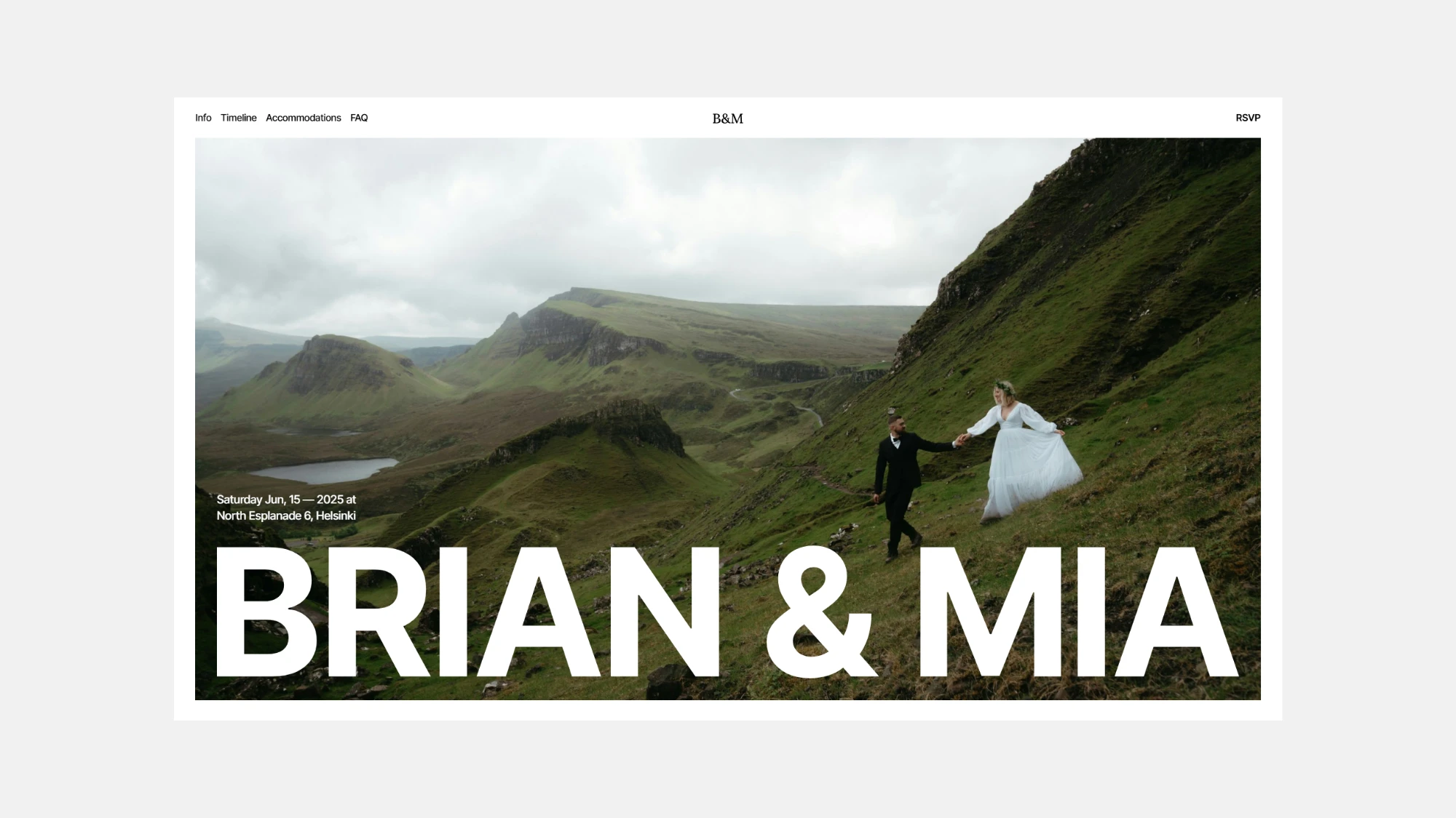 Honeymoon Wedding Template for Webflow