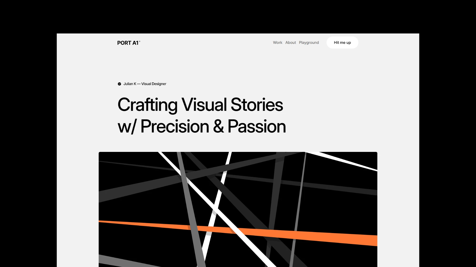 Port A1 Portfolio Template for Webflow