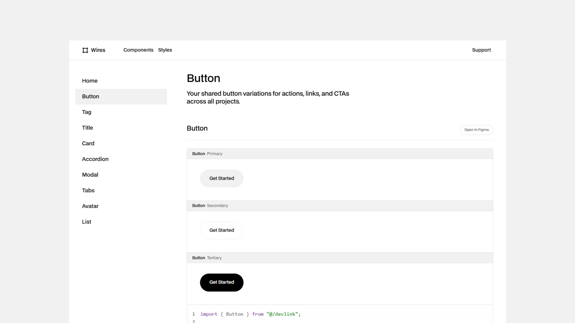 Wires Component Library Template for Webflow