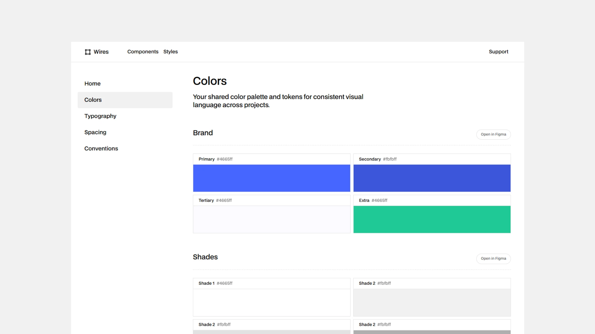 Wires Component Library Template for Webflow